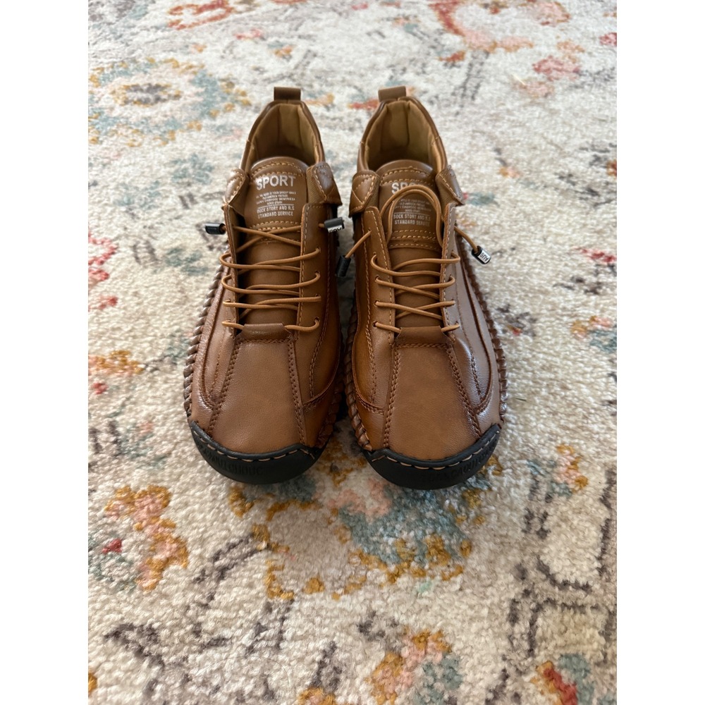 Sport Buck Story Brown Whipstitch Casual Walking Shoes‎ Bungee Laces Mens 7